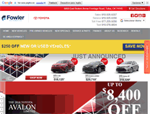 Tablet Screenshot of fowlertoyotatulsa.com